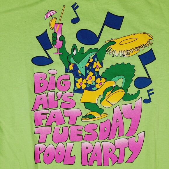 Vintage The Orleans 2001 Big Al's Fat Tuesday Pool Party T-Shirt‎ Large Adult - Picture 4 of 12